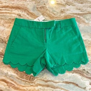 J Crew Linen Shorts w/ Scalloped Hem 💚